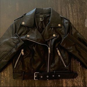 Black leather jacket